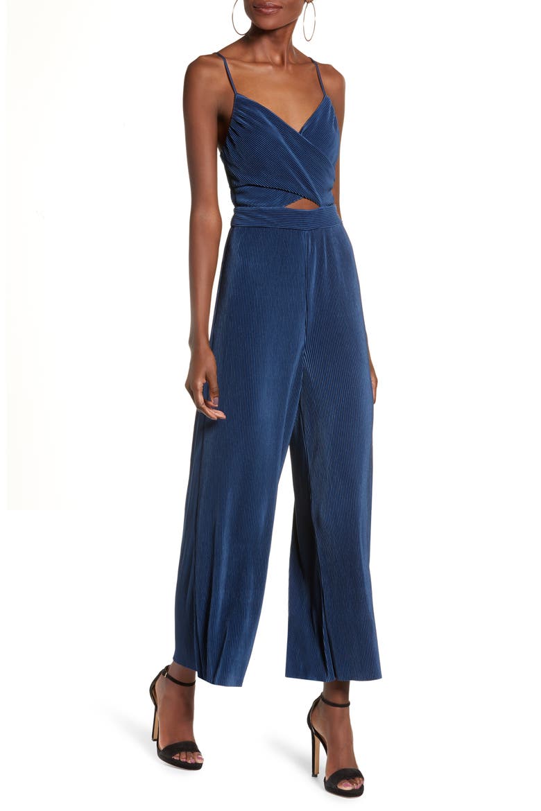 Cutout Jumpsuit, Main, color, MIDNIGHT NAVY