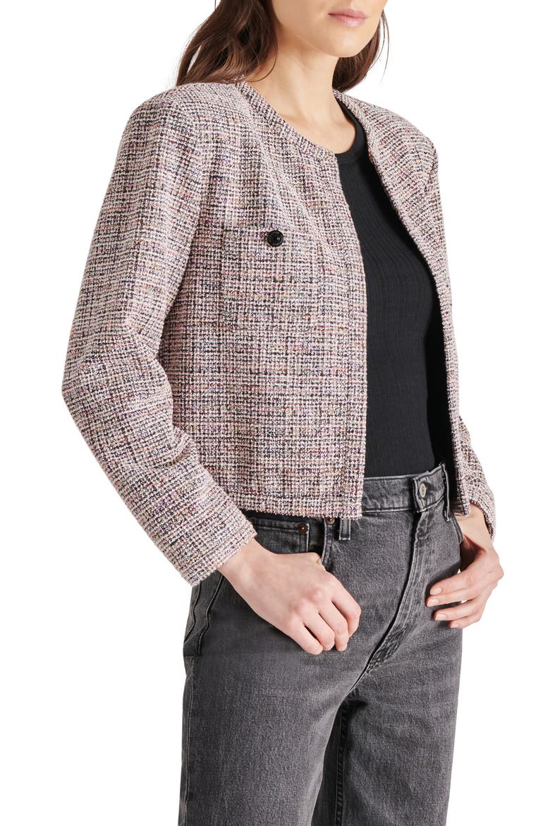 Manon Tweed Crop Jacket, Alternate, color, MULTI PURPLE