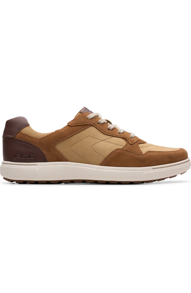 Clarks<sup>®</sup> Mapstone Lace-Up Leather Sneaker, Alternate, color, Cola Combi