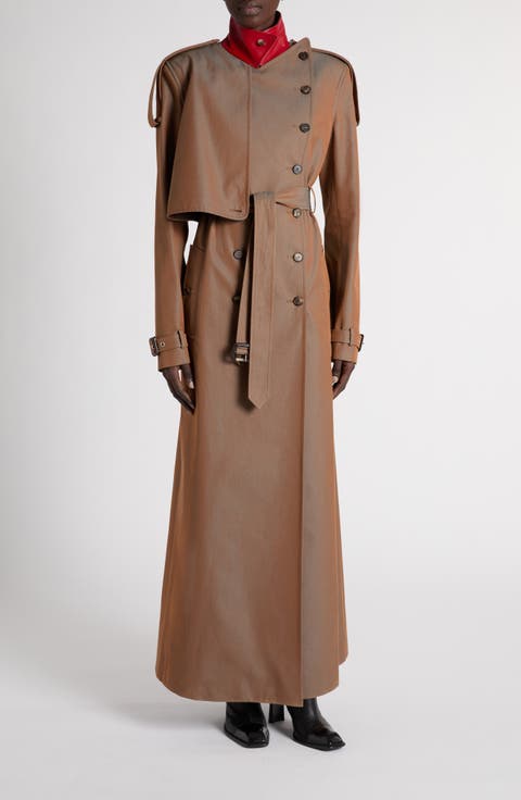 Long Cotton Trench Coat