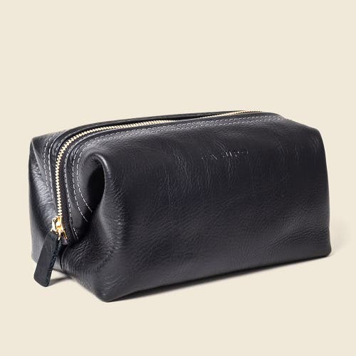 Casupo Leather Toiletry Bag In Black