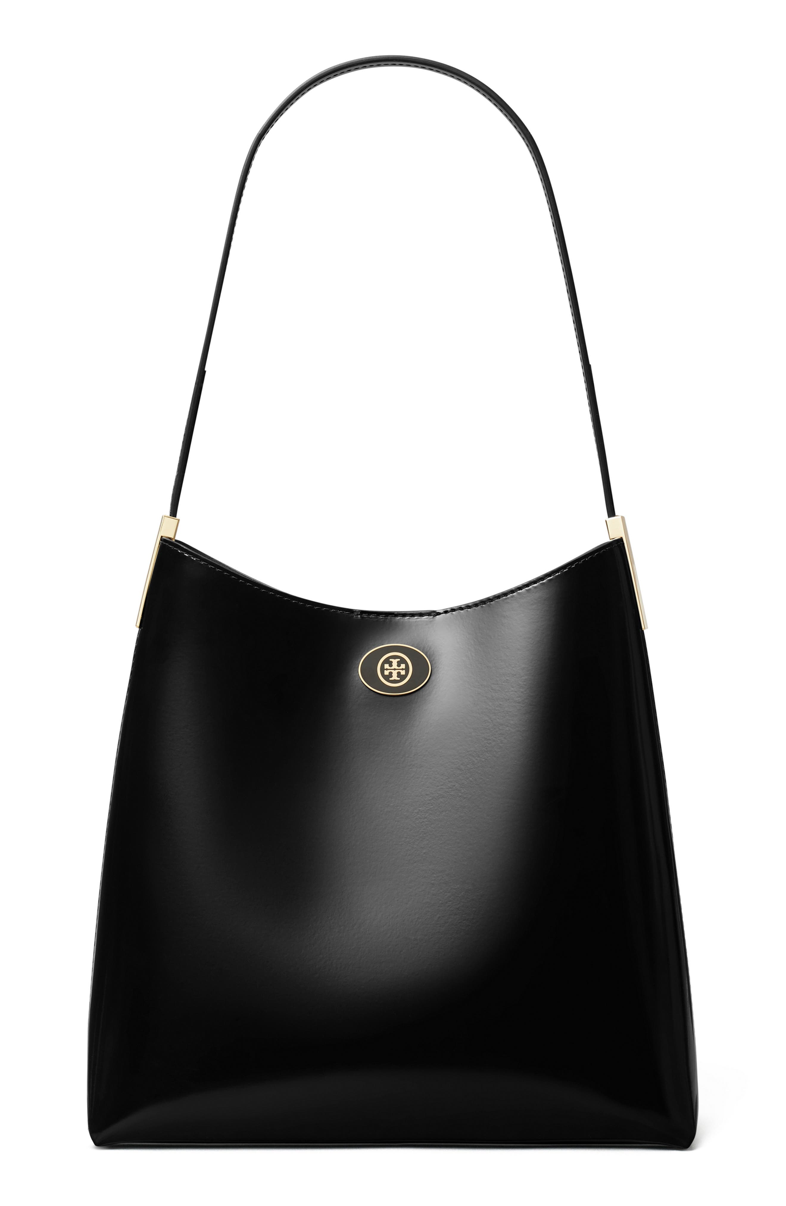 Tory Burch Robinson Spazzolato Leather Hobo Bag, Main, color, 