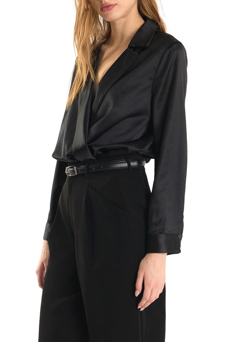Satin Wrap Shirt, Alternate, color, BLACK