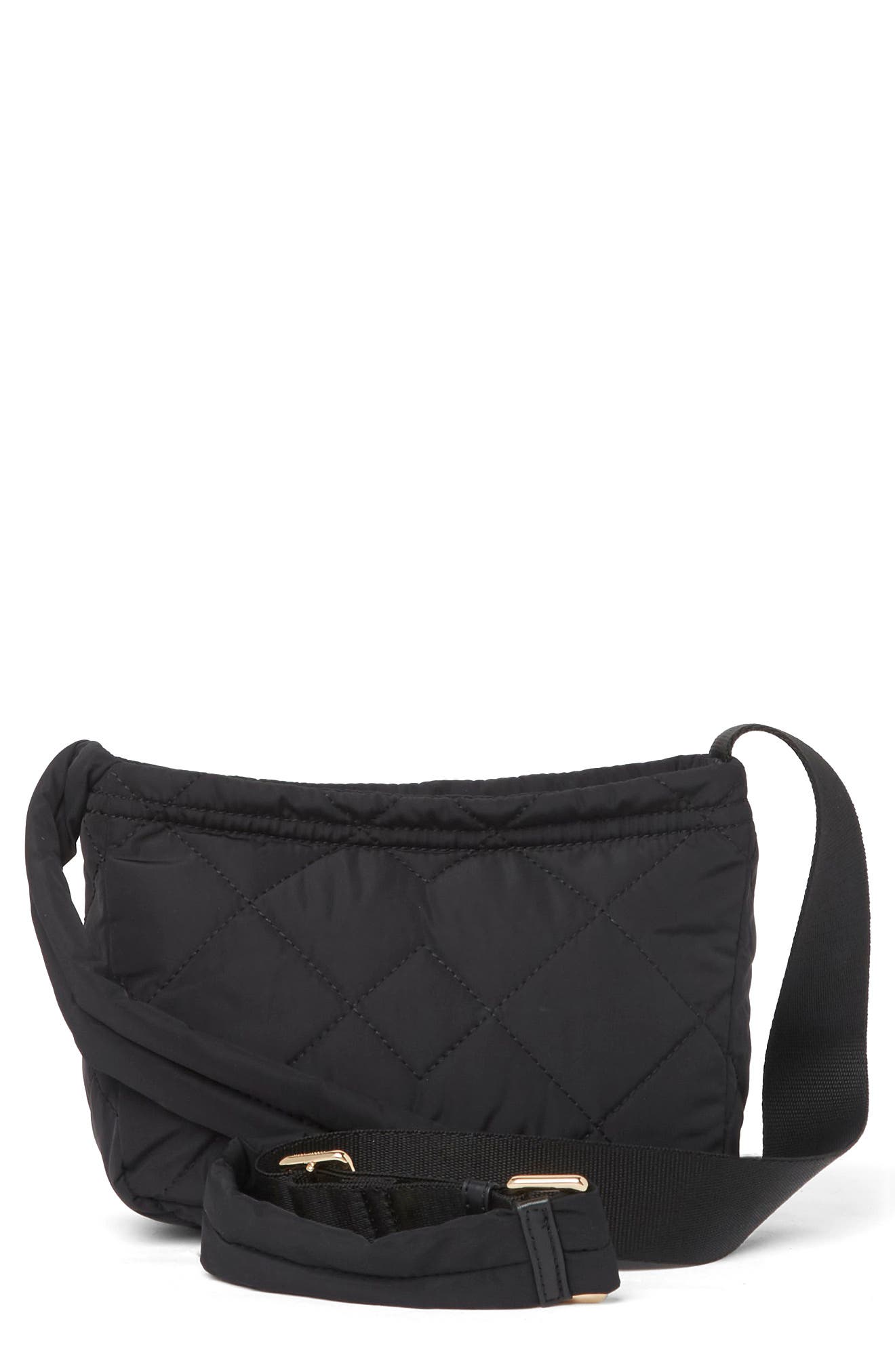 Marc Jacobs Quilted Nylon Crossbody Bag, Alternate, color, Black