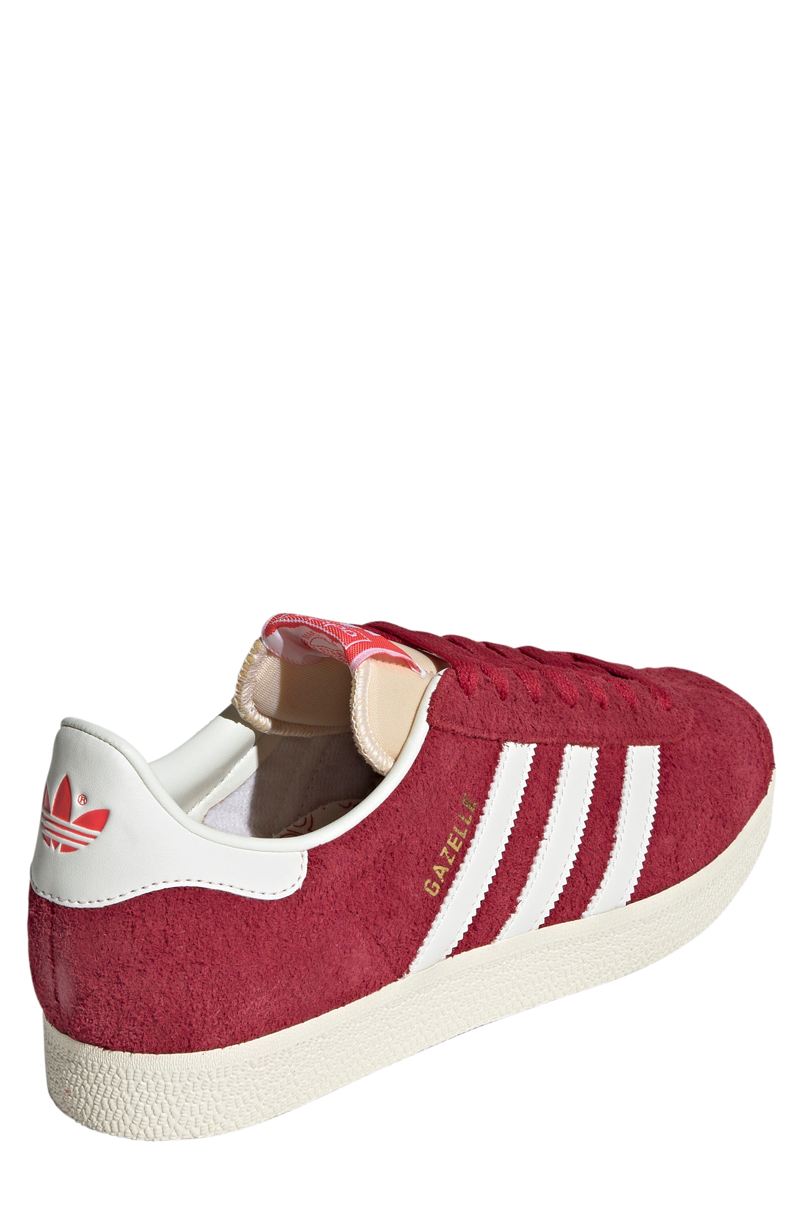 adidas Gazelle Sneaker, Alternate, color, Team Victory Red Off White