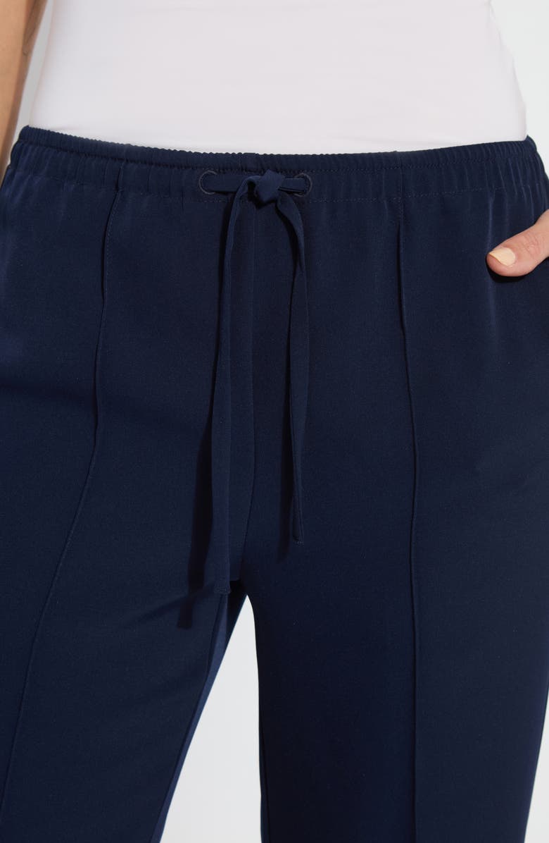 Lysse Genevieve Drawstring Inside Slit Pants, Alternate, color, True Navy