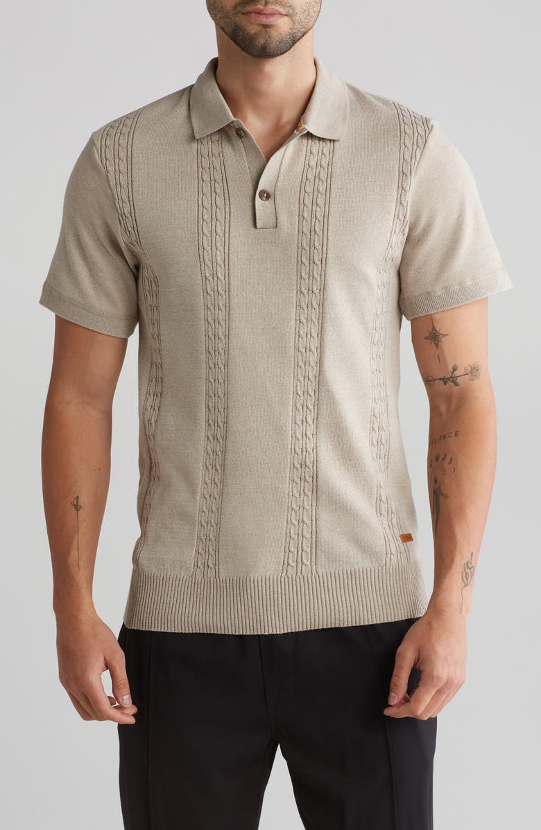 Buffalo Jeans Wagners Cotton Pointillé Short Sleeve Polo, Main, color,