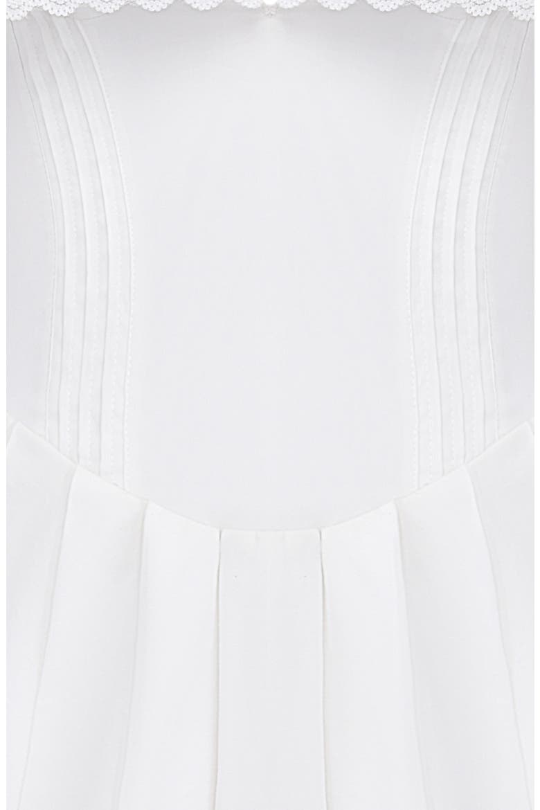 Piera Cotton Blend Fit & Flare Dress, Alternate, color, WHITE