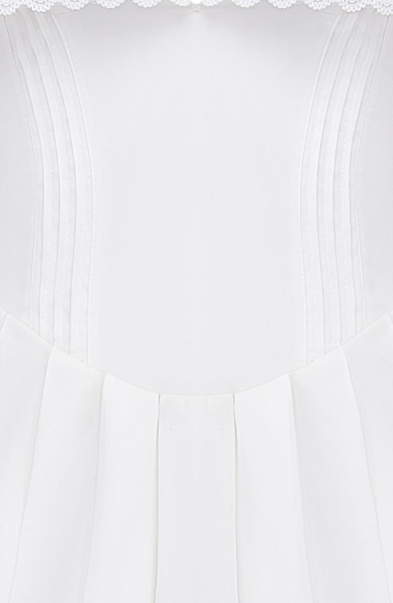 HOUSE OF CB Piera Cotton Blend Fit & Flare Dress, Alternate, color, White