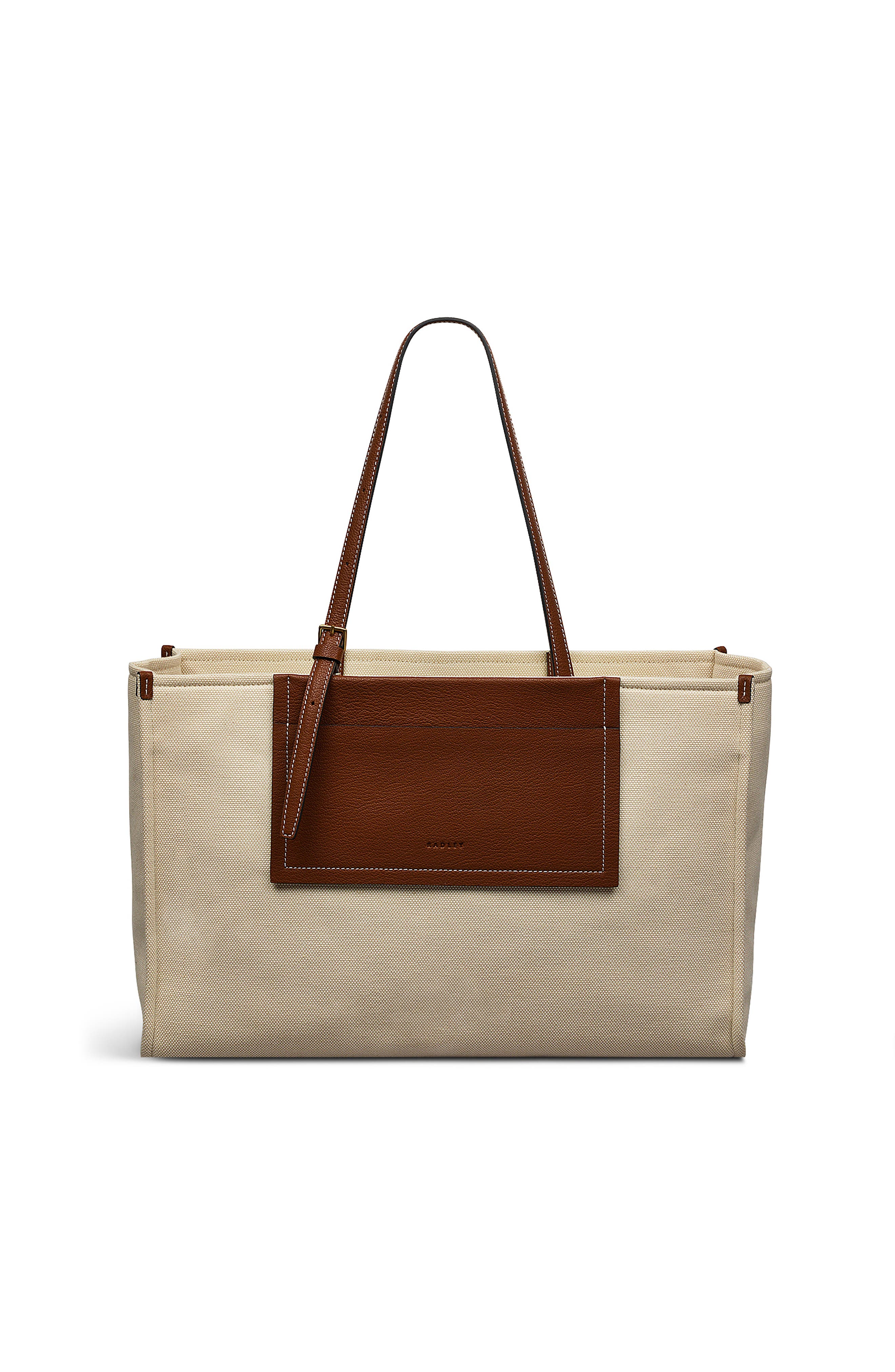 Radley The Burlington - Canvas Large Ziptop Tote Bag, Main, color, Natural