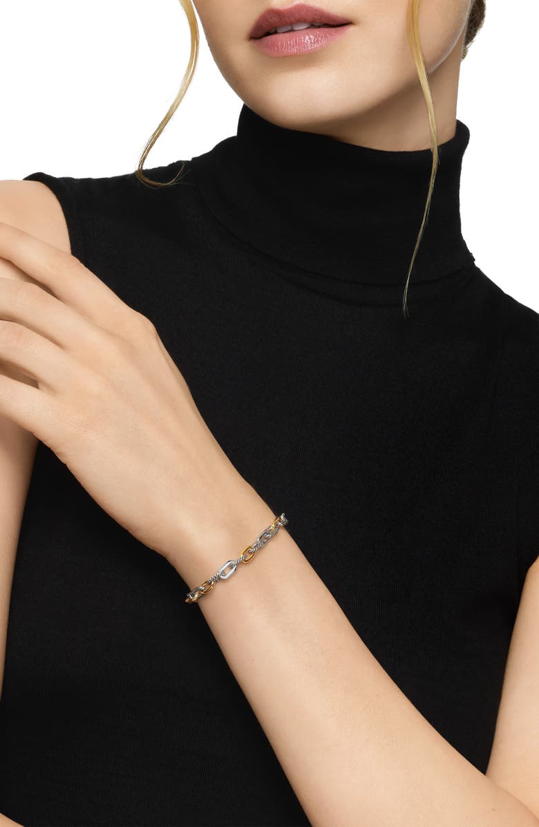 David Yurman Madison<sup>®</sup> Chain Bracelet in Sterling Silver with 18K Yellow Gold, 5.5mm, Alternate, color, Sterling Silver Yellow Gold