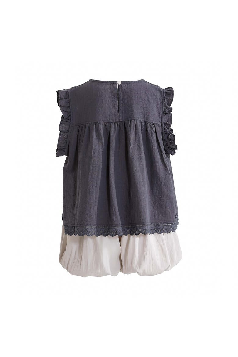 Lace Shorts Set, Alternate, color, Grey