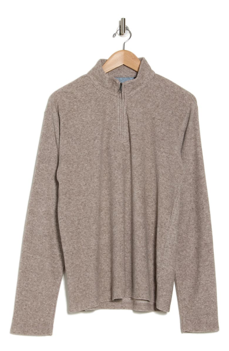 Vintage 1946 Heather Chenille Quarter Zip Pullover, Alternate, color, Oatmeal Heather