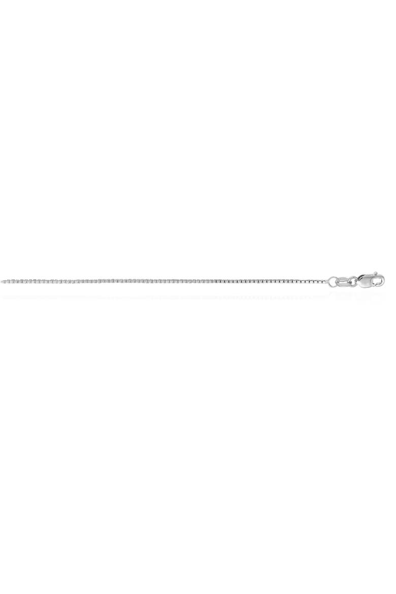 Box Chain Necklace, Alternate, color, White Gold