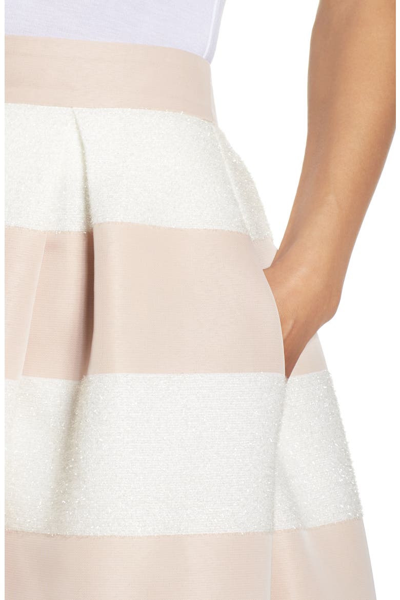 Stripe Ball Skirt, Alternate, color, IVORY/ BLUSH