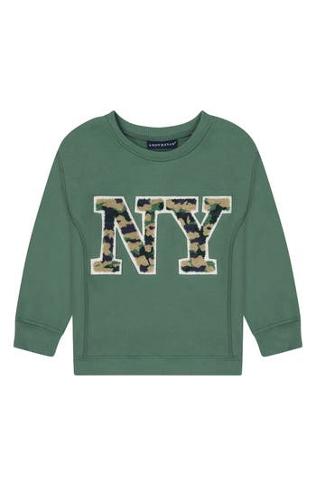 Andy & Evan Kids' Chenille Ny Sweatshirt In Green