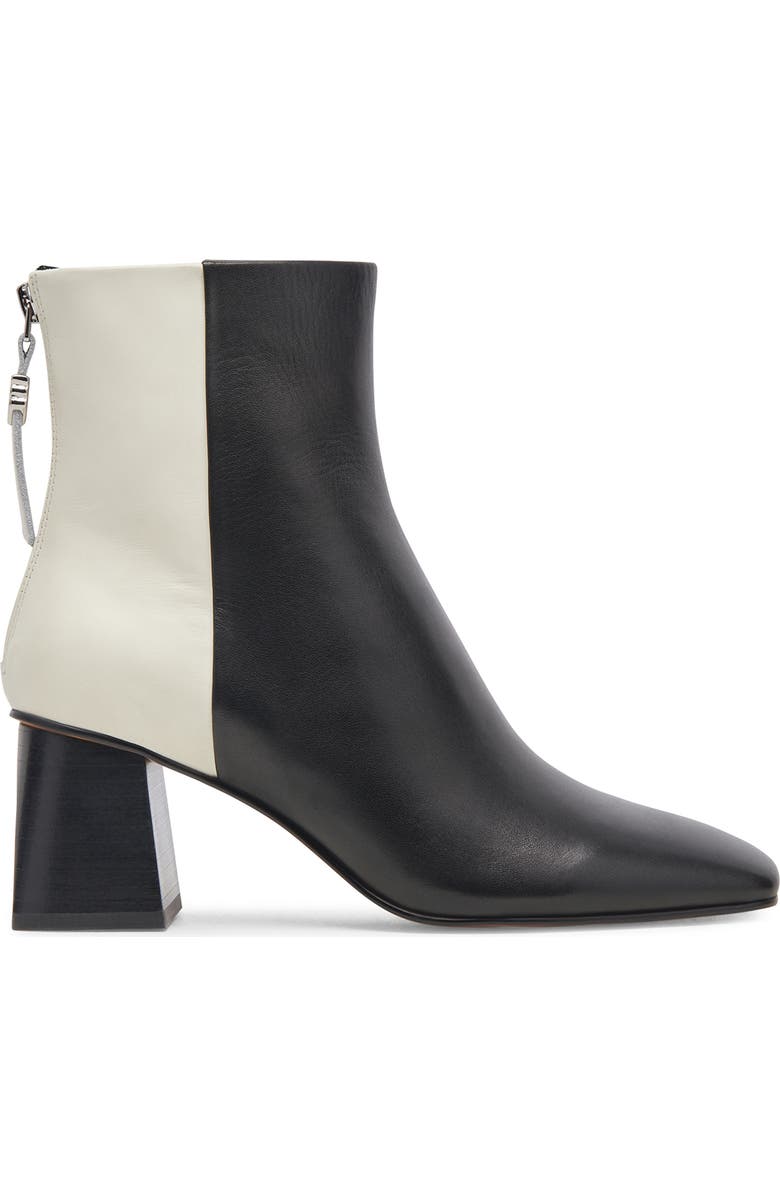Dolce Vita Fifi Block Heel Boot, Alternate, color, Black White Leather