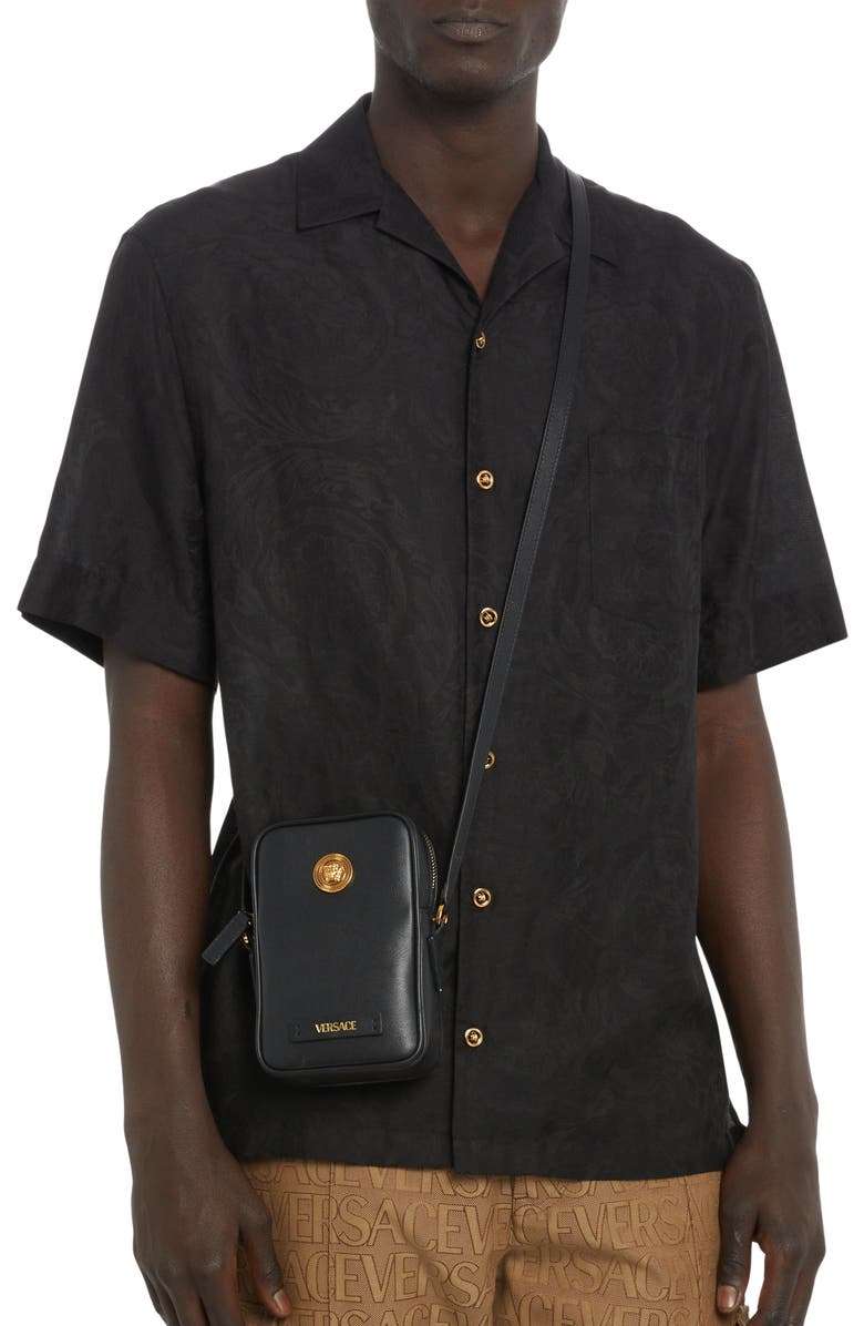 Versace Biggie Medusa Coin Phone Crossbody Bag, Alternate, color,