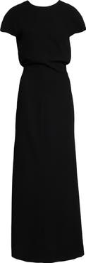 Jil Sander Cutout Back Sablé Trumpet Dress