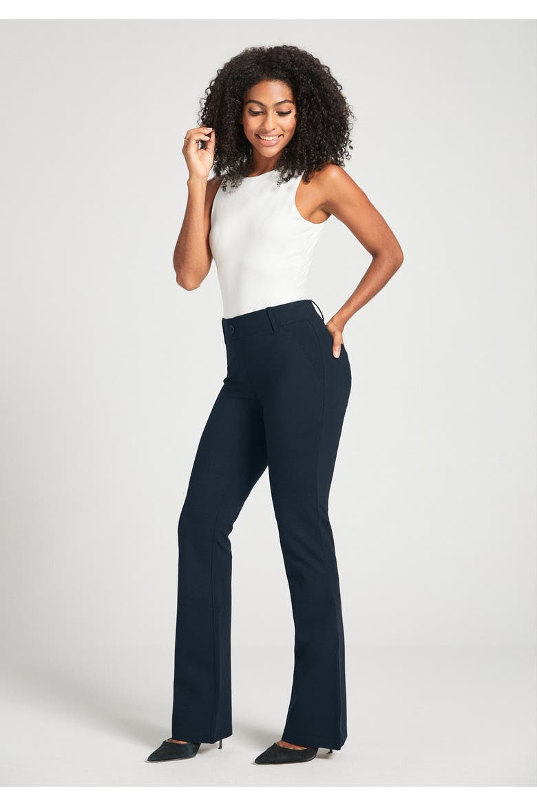 Two Pocket DPYP Dress Pant Yoga Pant Bootcut, Alternate, color, Navy