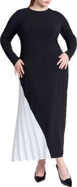ELOQUII Maxi Dress With Pleat