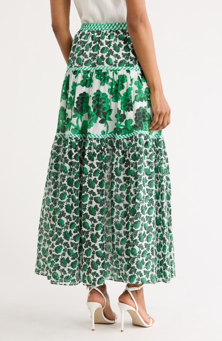 Diane von Furstenberg Shiloh Maxi Skirt, Alternate, color, Berries Indian Green Mix
