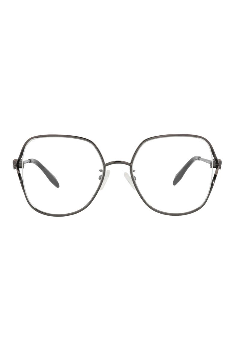 54mm Square Sunglasses, Main, color, RUTHENIUM TRANSPARENT