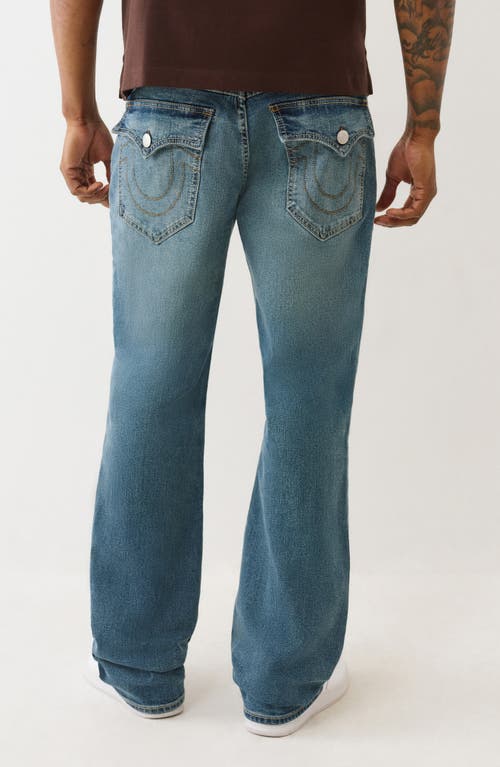 True Religion Billy Flap Relaxed Bootcut Jeans In Brown