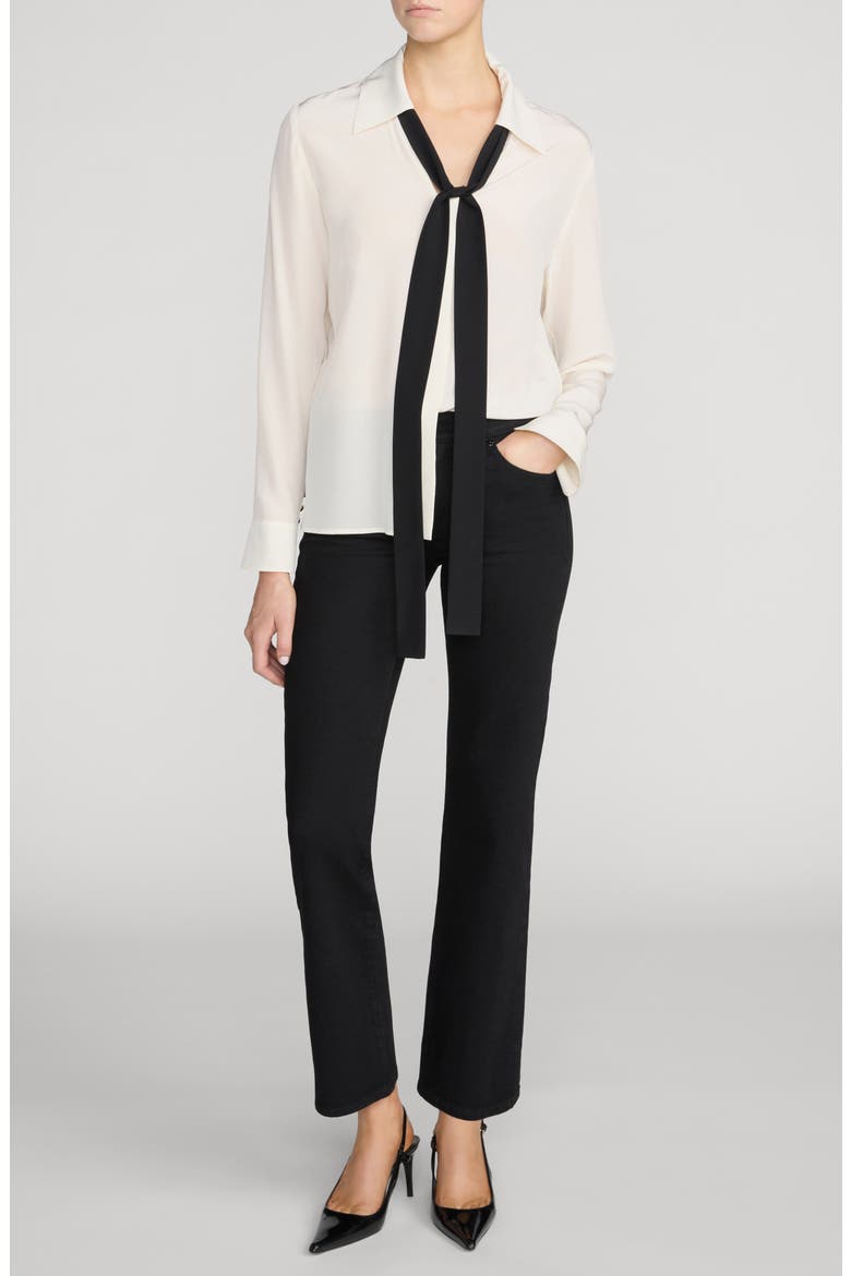 The Cigarette Low Rise Slim Straight Leg Jeans, Alternate, color, BLACK