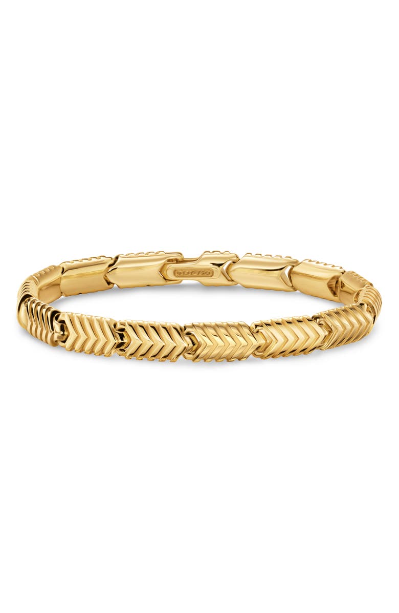 David Yurman Chevron Link Bracelet in 18K Yellow Gold, Main, color, Gold