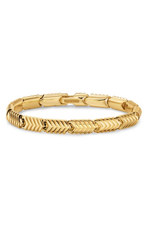 Chevron Link Bracelet in 18K Yellow Gold