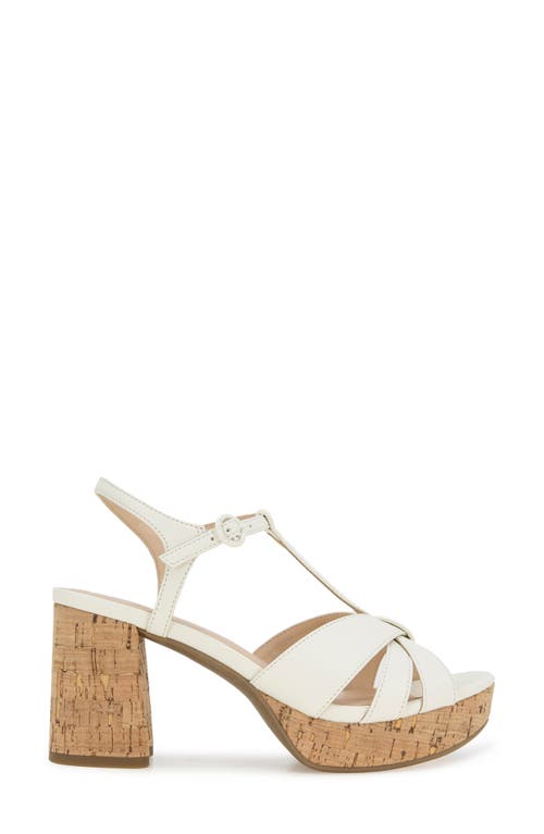 Reaction Kenneth Cole Reina T-strap Platform Sandal In Ecru