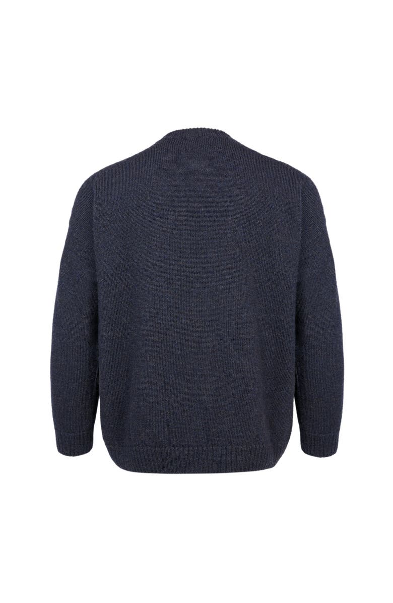 Celtic & Co. British Wool Gansey Sweater, Alternate, color, Dark Navy