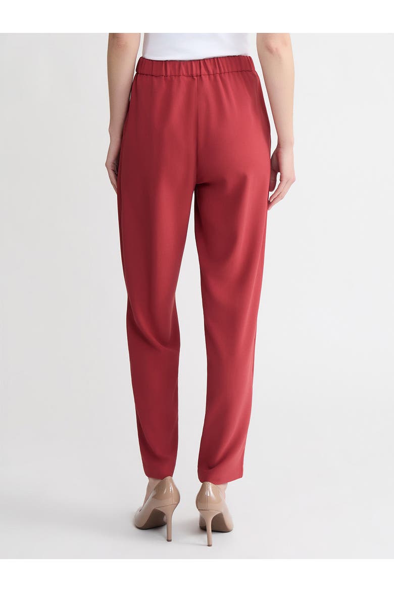 Nora Straight Leg Crepe de Chine Pant, Alternate, color, Russet