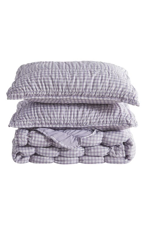 Gingham Quilt Set