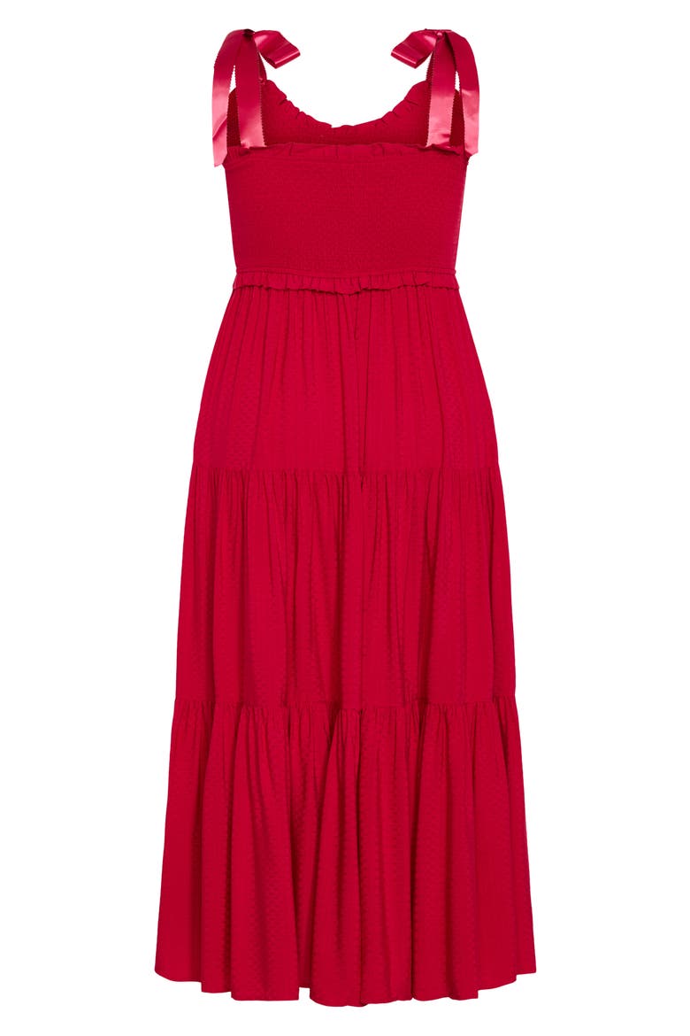 Cosmopolitan Tie Strap Sundress, Alternate, color, CRANBERRY