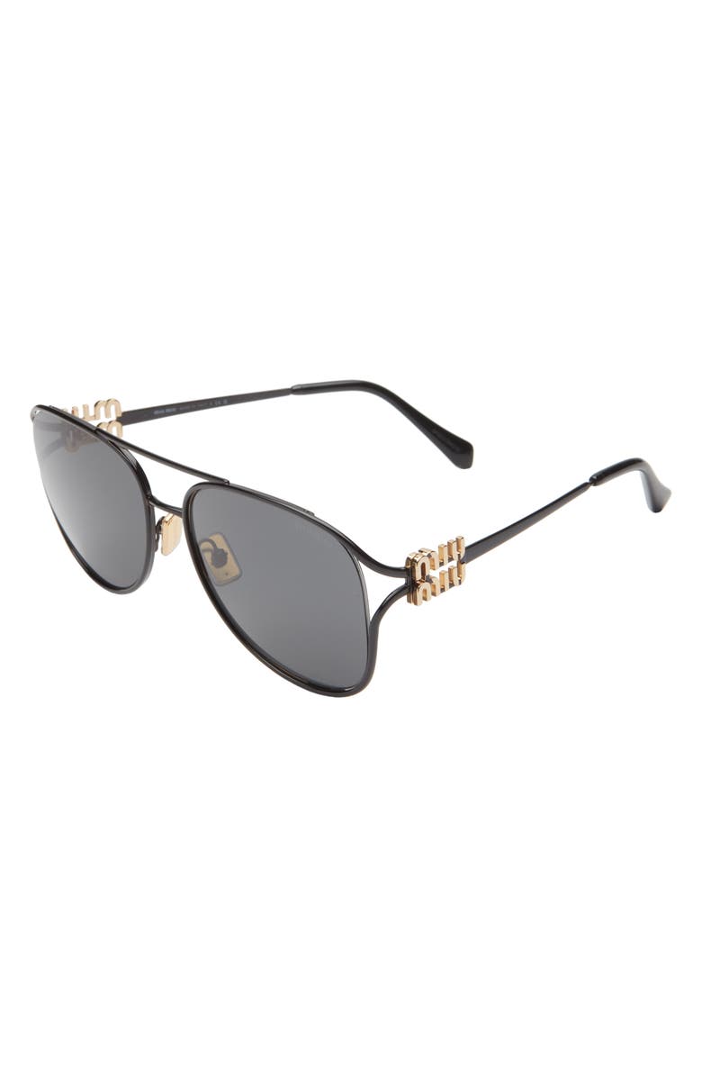 Miu Miu 58mm Pilot Sunglasses, Alternate, color, 