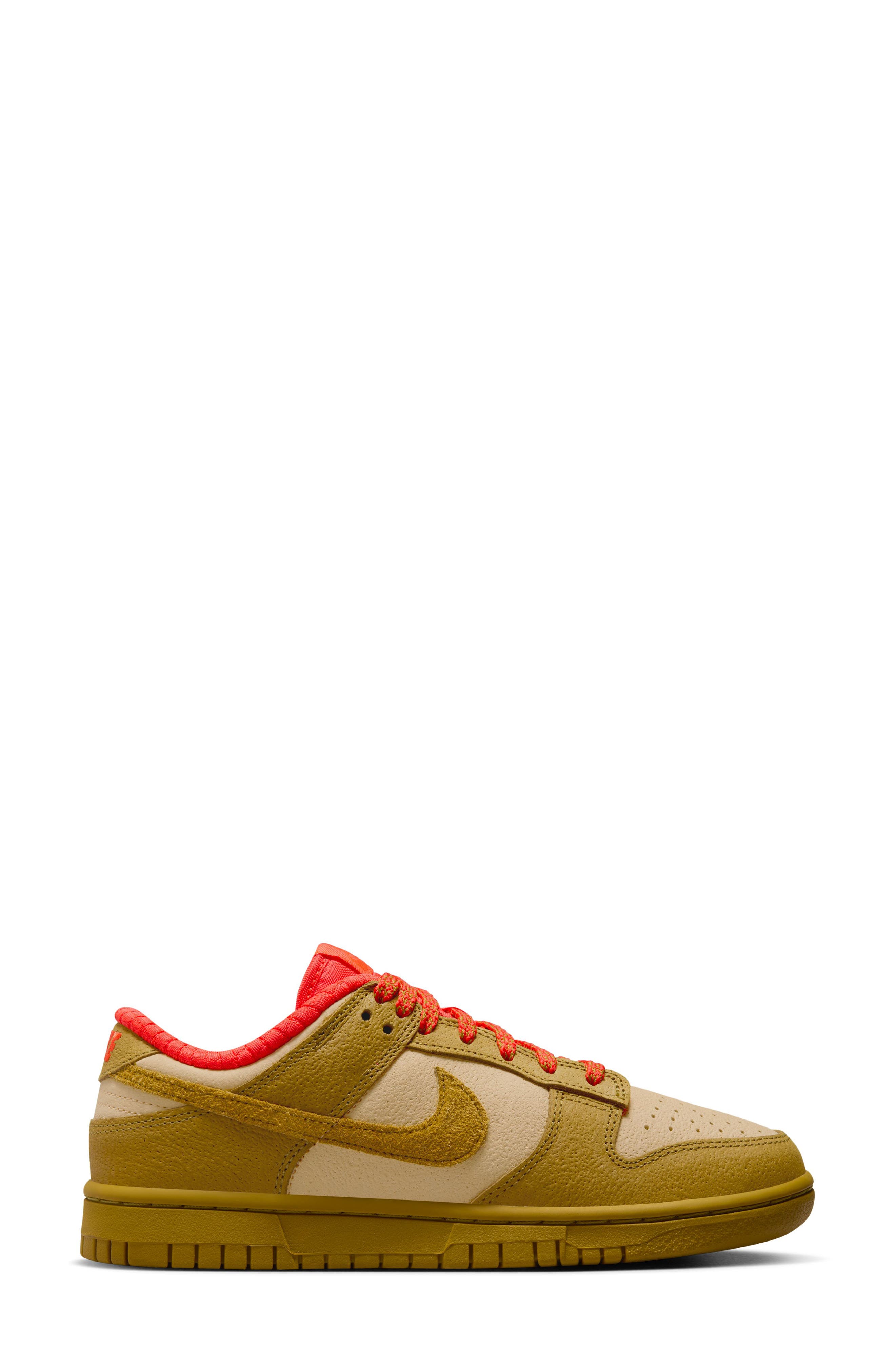 Dunk Low Sneaker, Alternate, color, SESAME/ BRONZINE/ PICANTE RED