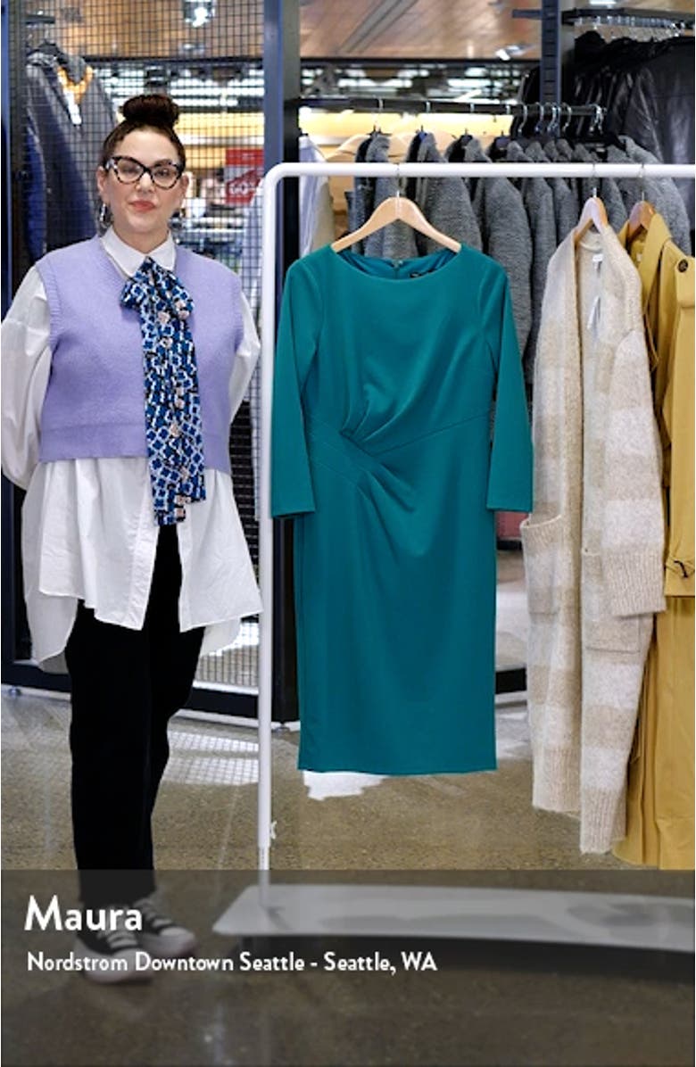 Side Pleat Sheath Dress, sales video thumbnail