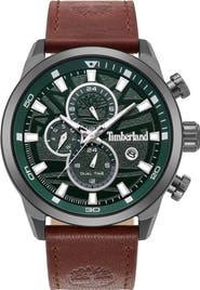 Timberland Henniker II Multifunction Chronogrpah Leather Strap Watch, 46mm