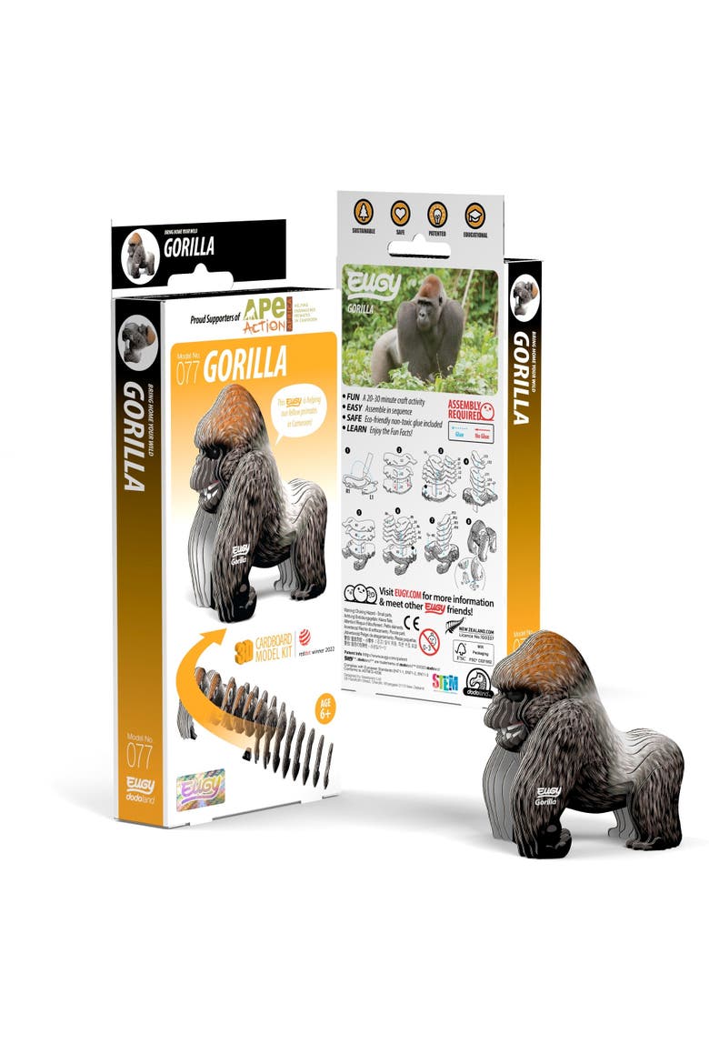 Gorilla 3D Puzzle, Main, color, No Color