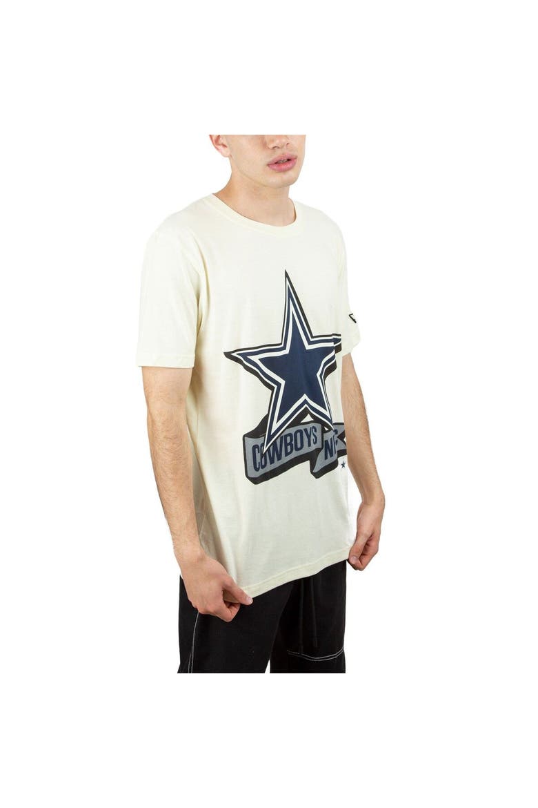 Men's New Era Cream Dallas Cowboys Chrome T-Shirt, Main, color, Cream