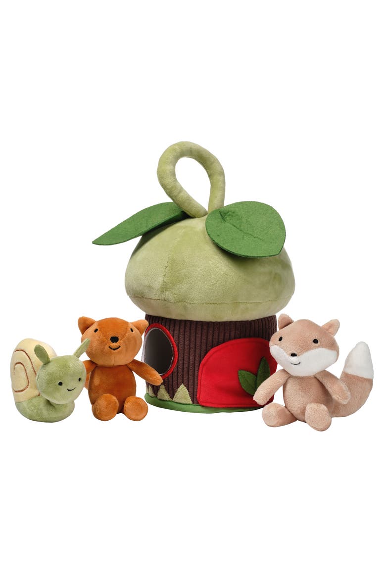 Treehouse Soft Plush Interactive Play Set with Stuffed Animal Toys, Main, color, Green