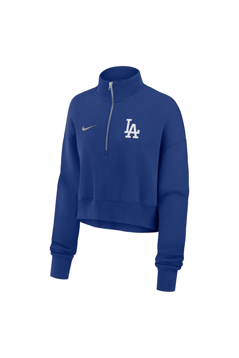 Women's Nike Royal Los Angeles Dodgers Primetime Phoenix Fleece Half-Zip Sweatshirt, Alternate, color, Royal