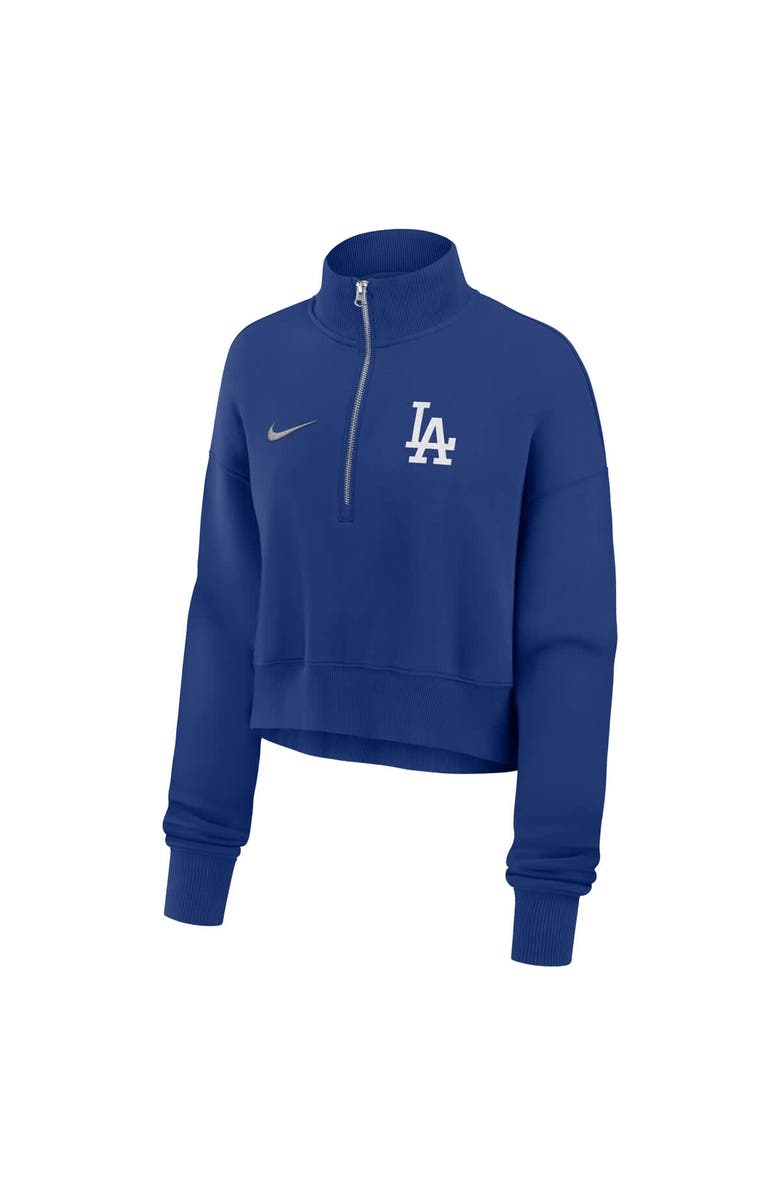 Nike Women's Nike Royal Los Angeles Dodgers Primetime Phoenix Fleece Half-Zip Sweatshirt, Alternate, color, Royal