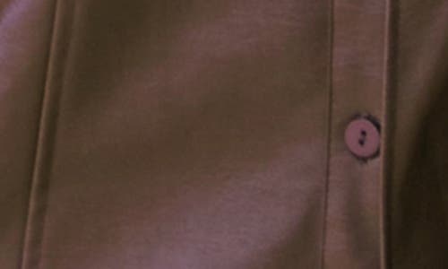 Flying Tomato Belted Faux Leather Coat In Brown