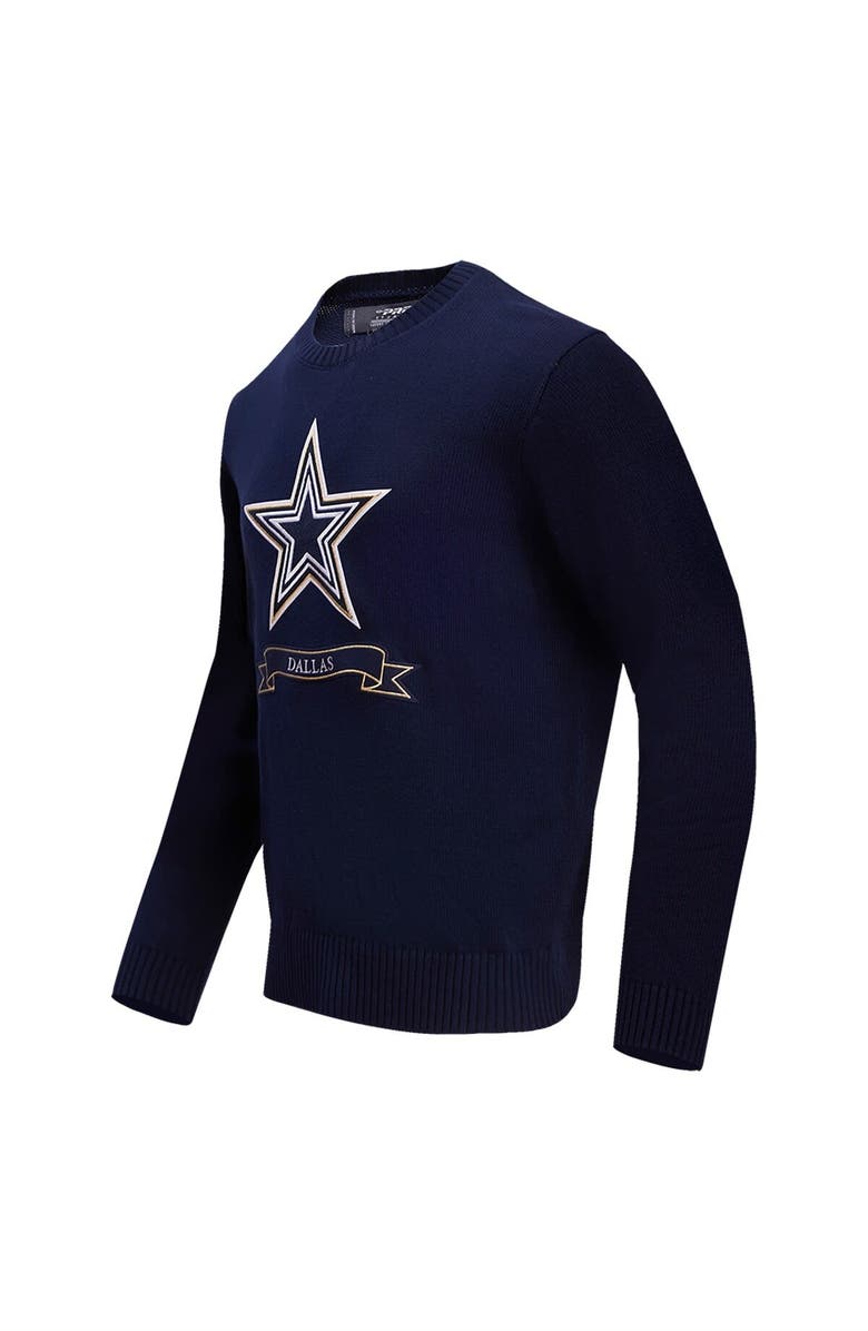 PRO STANDARD Men's Pro Standard Navy Dallas Cowboys Prep Knit Sweater, Alternate, color, 