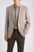 BOSS Hutson Slim Fit Tan Mélange Knit Wool Blend Sport Coat