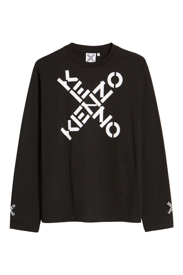 Sport Little X Long Sleeve Graphic Tee, Alternate, color, BLACK