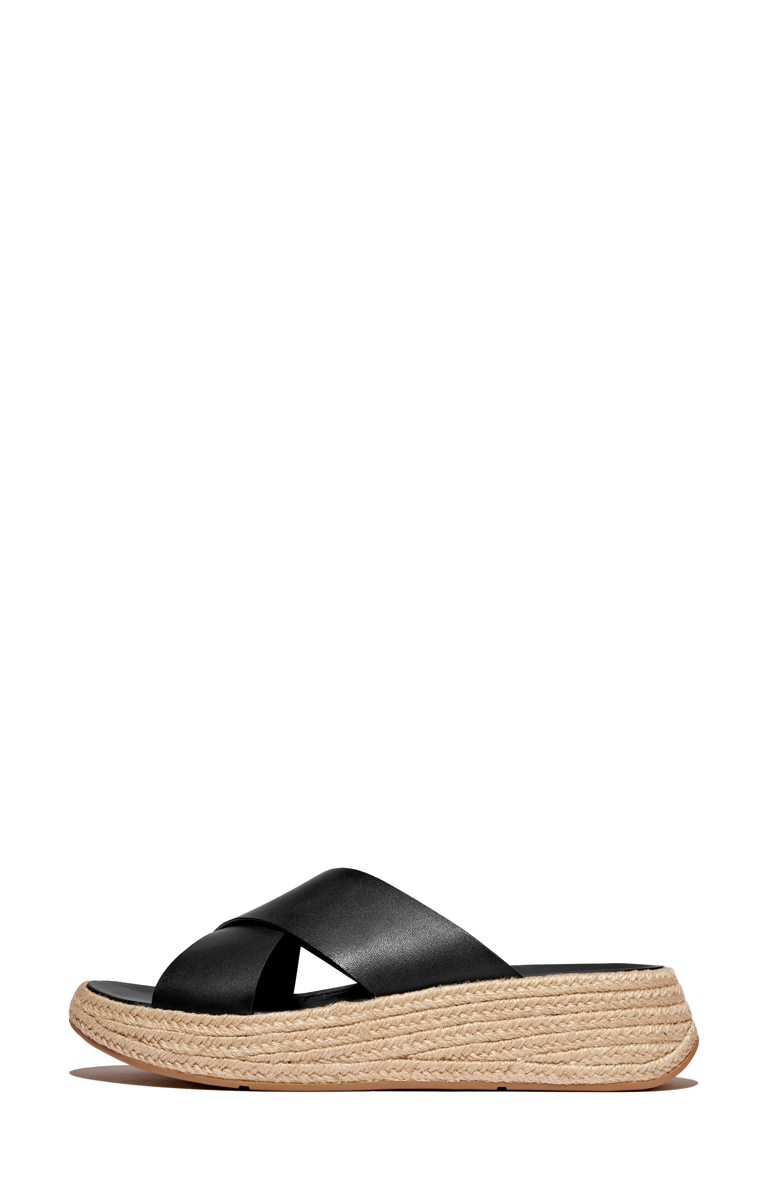 FitFlop F-Mode Espadrille Platform Slide Sandal, Alternate, color, 